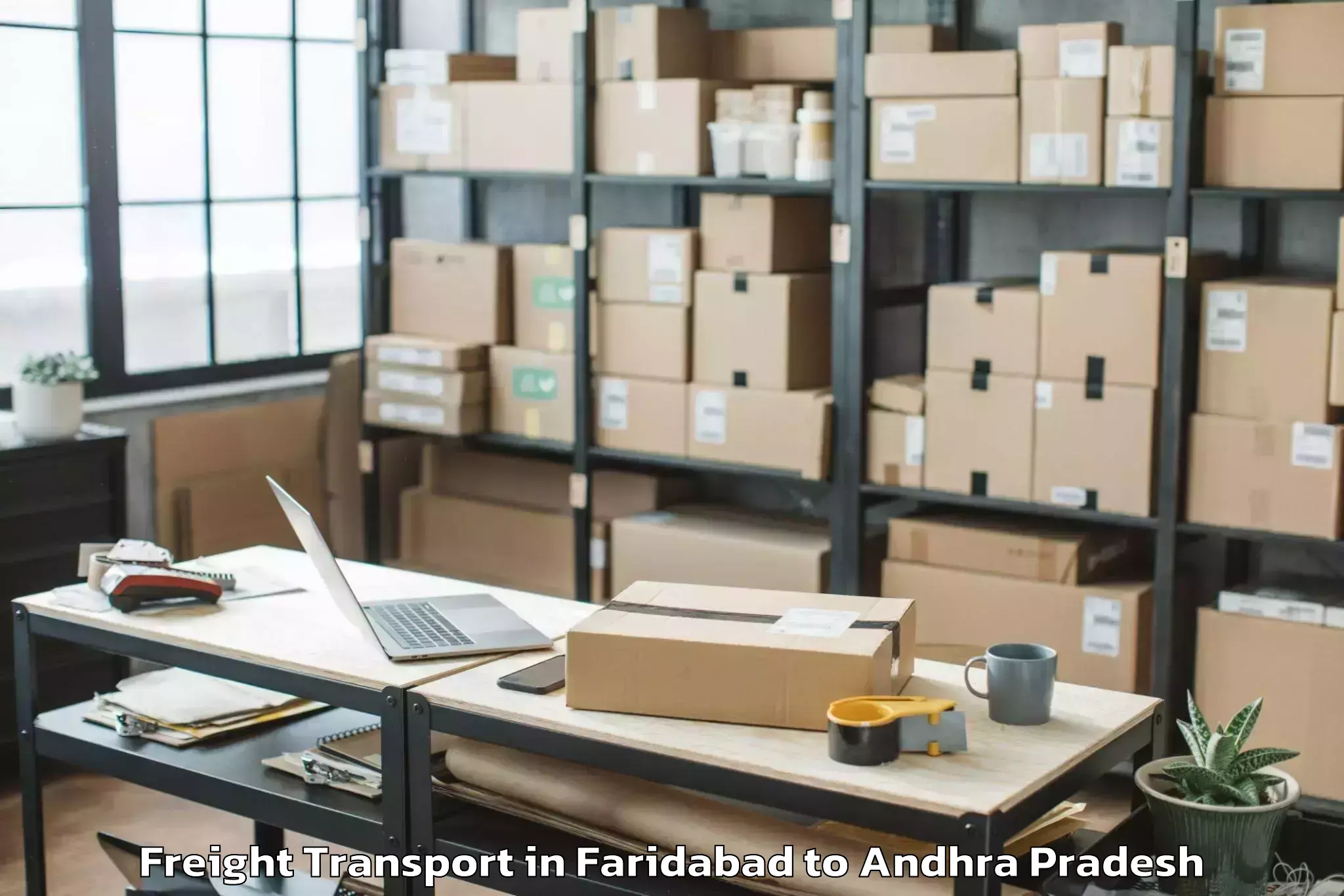 Quality Faridabad to Dachepalle Freight Transport